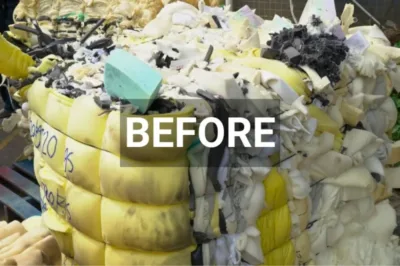 before-Waste Foam Bales Polyurethane PU Scrap Foam in Bales
