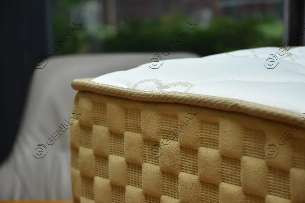 mattress border fabric with raised basket weave pattern produced by ultrasonic quilting machine